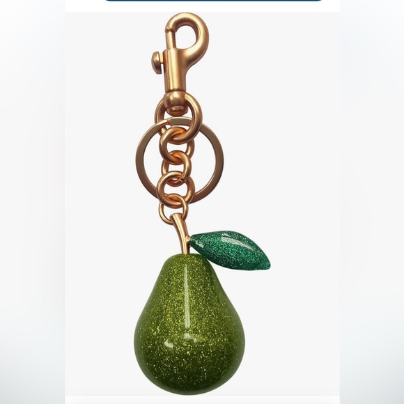 Green pear bag charm that looks cute on your coach bag - Picture 1 of 2